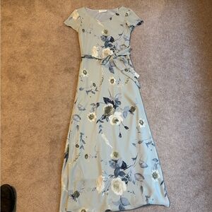 Alyn Paige Blue Floral Maxi Sundress